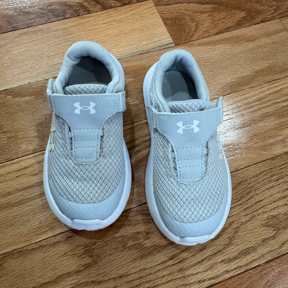 Under Armour Kids' Light Grey Slip-On Athletic Shoes - size Toddler 8